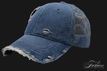 denim cap ripped