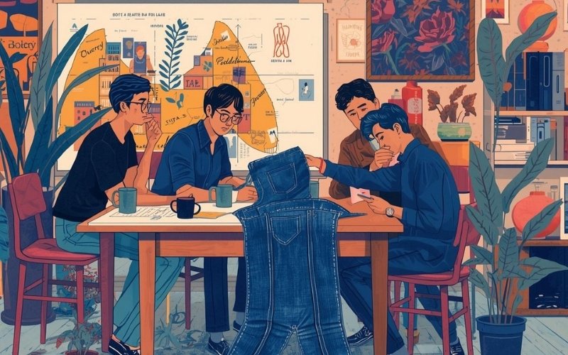 Raw Hem & Distressed Details Designed for Brand Identity