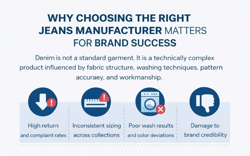 Why Choosing the Right Jeans Manufacturer Matters for Brand Success