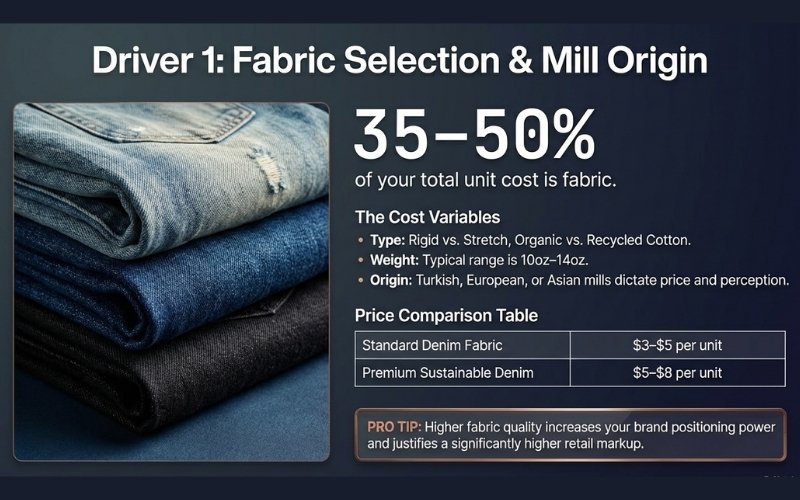 How Much Does It Cost to Manufacture Custom Jeans? 4 Fabric
