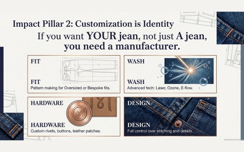 Denim Manufacturer vs Supplier 7 Customization & Brand Identity