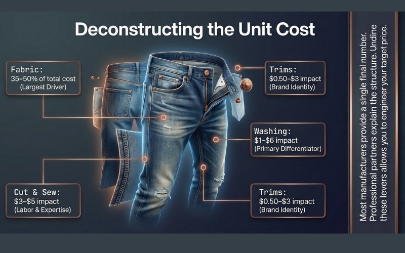 How Much Does It Cost to Manufacture Custom Jeans? 3 The Real Cost Structure Behind Custom Jeans Manufacturing