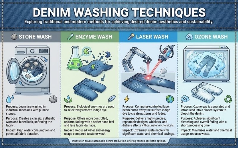 What Are Denim Washing Techniques