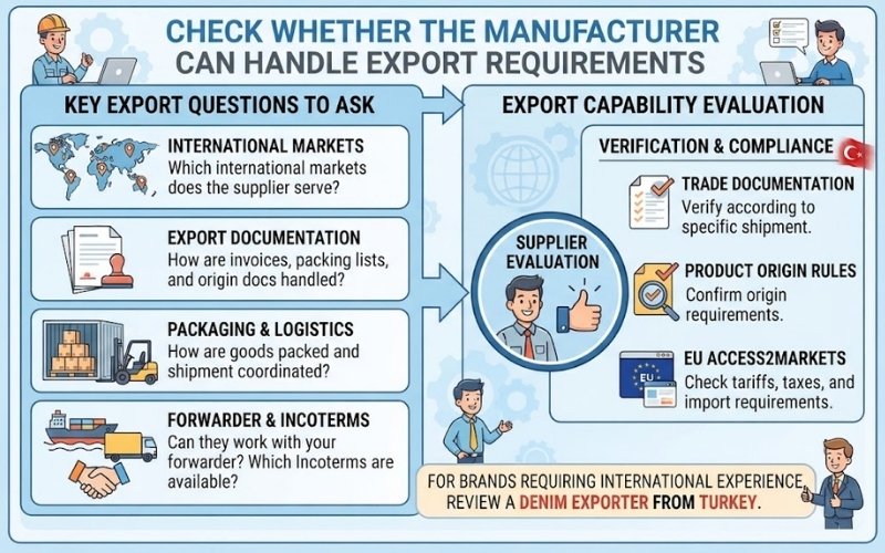 How to Source Jeans from Turkey 9 Check Whether the Manufacturer Can Handle Export Requirements